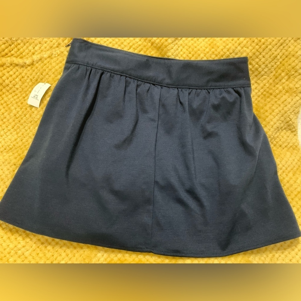 New! SKORT. Knit. Old Navy Girls Large Side Zip Navy Blue Dress Skort - Picture 3 of 7